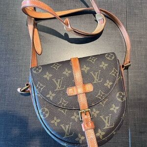 Louis Vuitton Monogram Tan and Brown Crossbody Bag